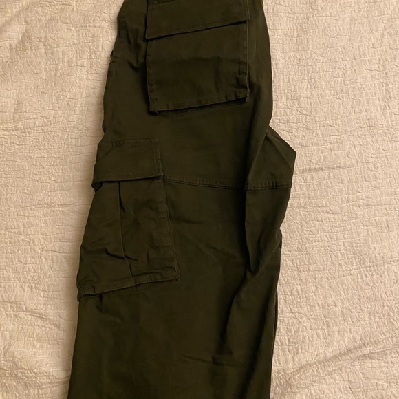 Korean street wear green cargo pants - Picture 2 of 3